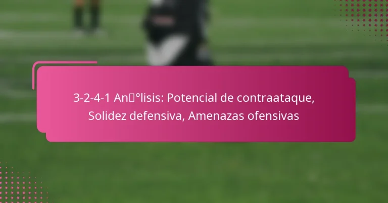 3-2-4-1 Análisis: Potencial de contraataque, Solidez defensiva, Amenazas ofensivas