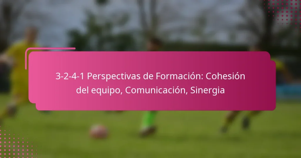 3-2-4-1 Perspectivas de Formación: Cohesión del equipo, Comunicación, Sinergia