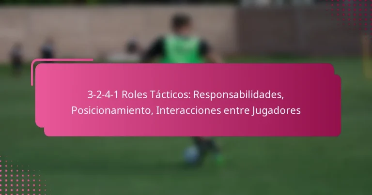 3-2-4-1 Roles Tácticos: Responsabilidades, Posicionamiento, Interacciones entre Jugadores
