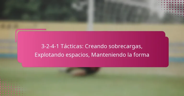 3-2-4-1 Tácticas: Creando sobrecargas, Explotando espacios, Manteniendo la forma