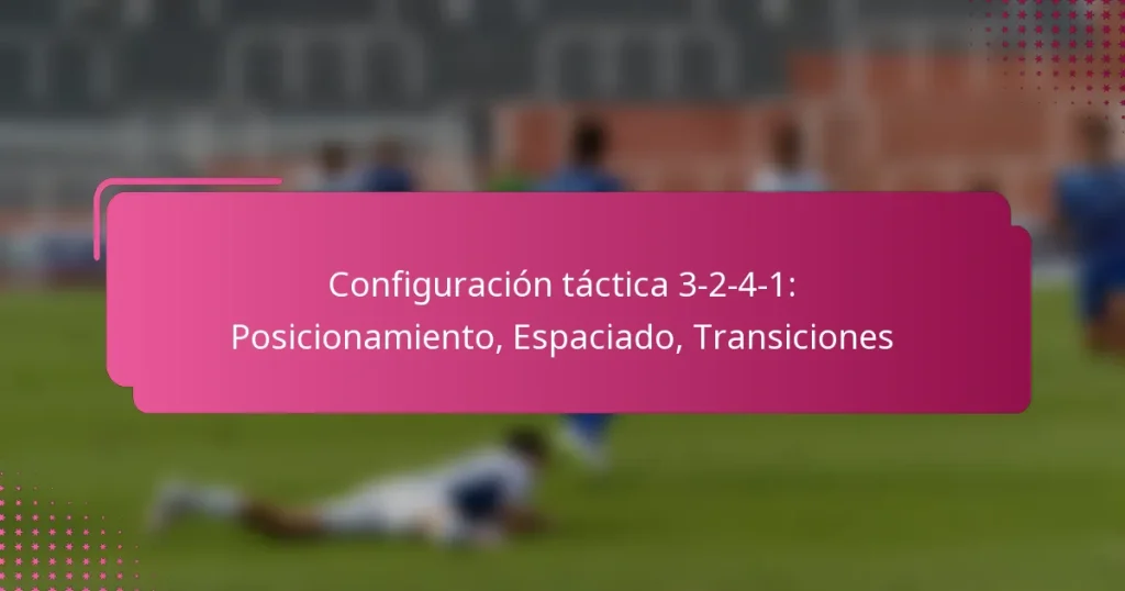 Configuración táctica 3-2-4-1: Posicionamiento, Espaciado, Transiciones