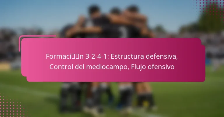 Formación 3-2-4-1: Estructura defensiva, Control del mediocampo, Flujo ofensivo